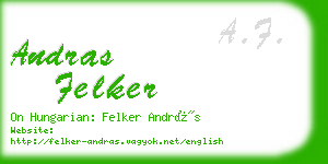 andras felker business card